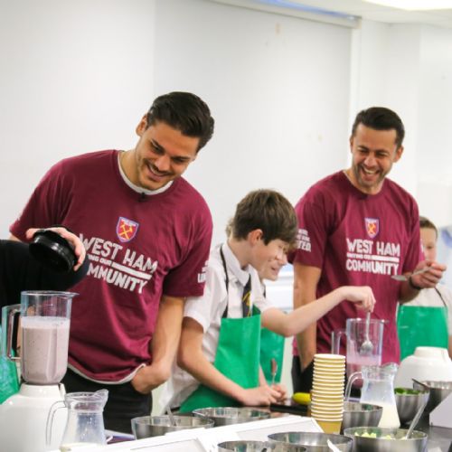 West Ham United Footballers Inspire Healthy Living Campaign